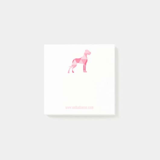 Polygoon Dog Argentinië Roze Post-it® Notes (Voorkant)