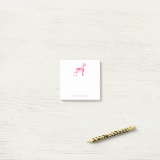 Polygoon Dog Argentinië Roze Post-it® Notes (Op bureau)