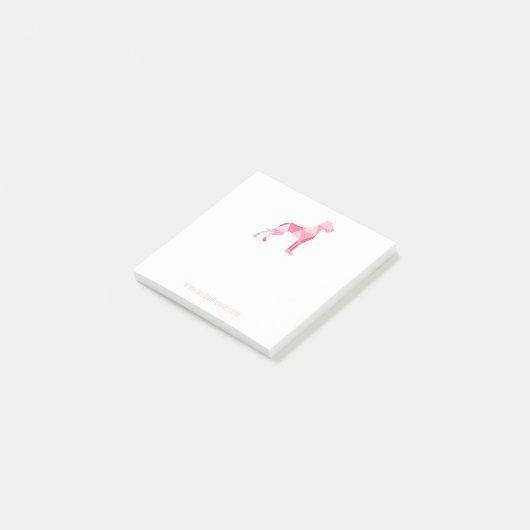 Polygoon Dog Argentinië Roze Post-it® Notes (Schuin)
