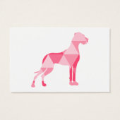 Polygoon Dog Great Dane Roze Visitekaartje (Achterkant)