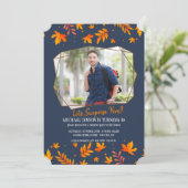 Polygoon Fall Foto Uitnodiging (Staand voorkant)