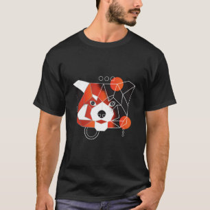 Polygoon Rode Panda Minimaal T-shirt