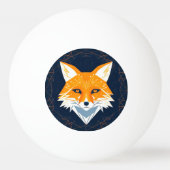 Polygoon Vos Illustratie met Hemel Ornament Pingpongbal (Achterkant)