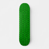 Polygoons v1 - zwart en groen persoonlijk skateboard (Voorkant)