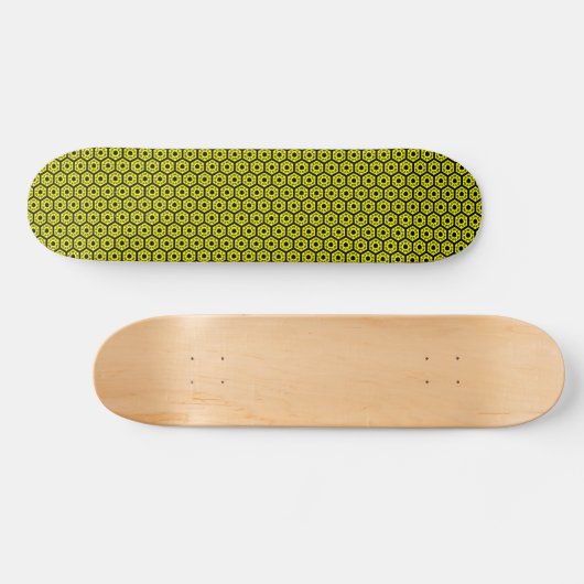 Polygoons v2 - zwart en geel skateboard (Horizontaal)