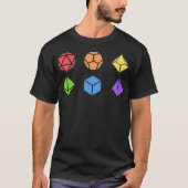 Polyhedral Dice Set LGBT Pride Tabletop RPG T-shirt (Voorkant)