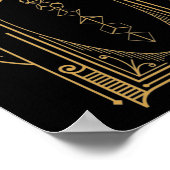 Polyhedral Dice Sword Deco Retro Poster (Hoek)