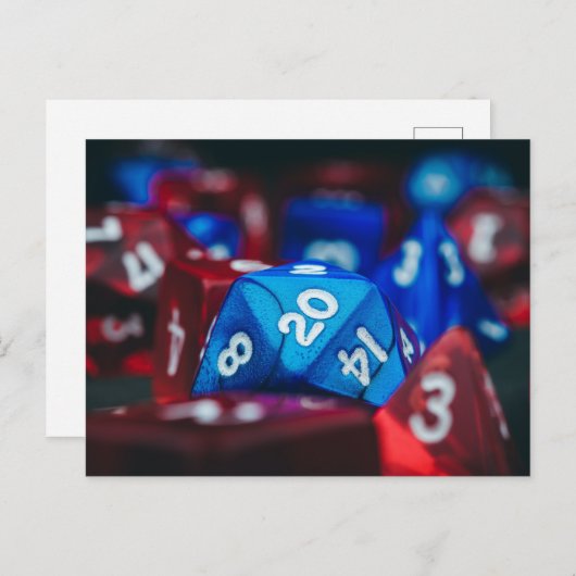 Polyhedral Dice toegewezen rol afspelen Briefkaart (Voorkant / Achterkant)