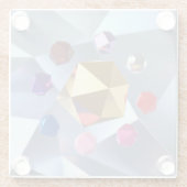 Polyhedron geometrische vormen glas Onderzetter (Achterkant)
