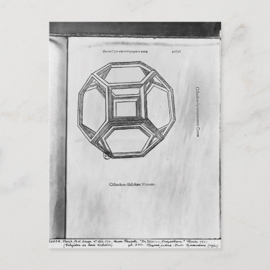 Polyhedron uit de Divina Proportione Briefkaart (Voorkant)