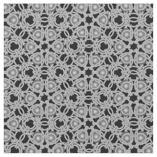 PolyHexaBloom Moderne middeleeuwse kettingstof Stof (Close Up)