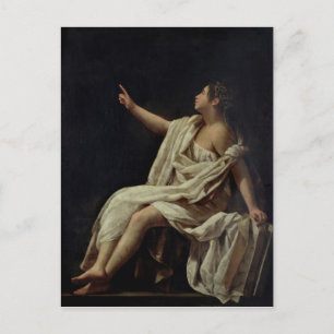 Polyhymnia, de Muse of Lyric Poetry, 1620 Briefkaart