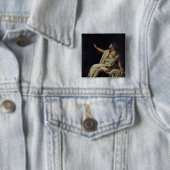 Polyhymnia, de Muse of Lyric Poetry, 1620 Vierkante Button 5,1 Cm (In situ)