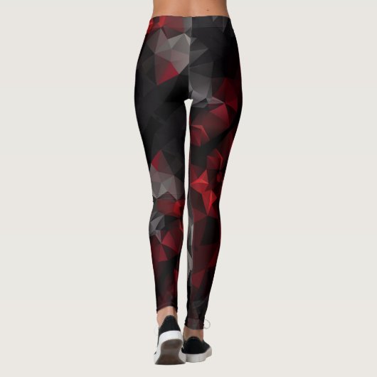 Polyklonale, zwarte en rode leggings (Achterkant)