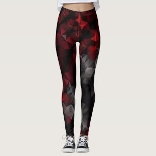 Polyklonale, zwarte en rode leggings