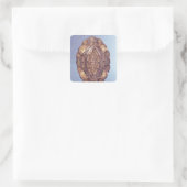Polylobed elliptisch reliquair vierkante sticker (Tas)