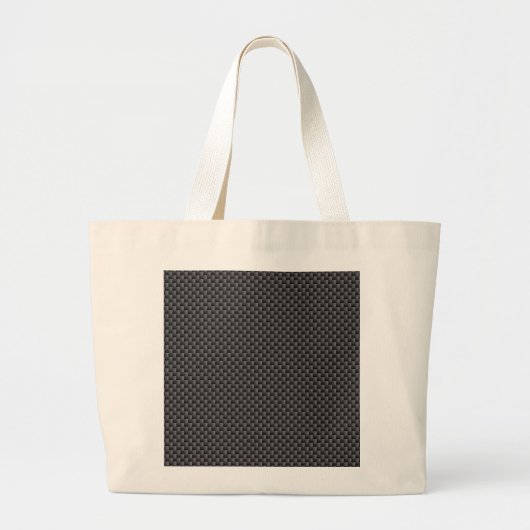 Polymeer van zwarte en grijze koolstofvezel grote tote bag (Voorkant)