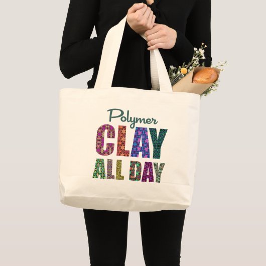 Polymer Clay All Day Grote Tote Bag (Voorkant (product))