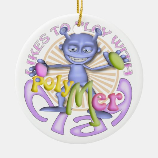 Polymer Clay Artists Personeelsversierend Keramisch Ornament (Voorkant)