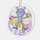 Polymer Clay Artists Personeelsversierend Keramisch Ornament (Links)