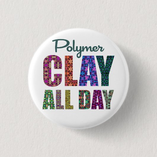 Polymer Klei De Helaas Dag Ronde Button 3,2 Cm (Voorkant)