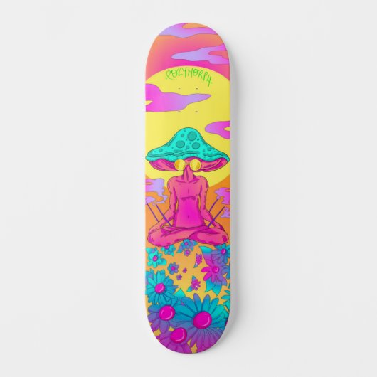 Polymorf Hippie-paddenstoel Persoonlijk Skateboard (Voorkant)