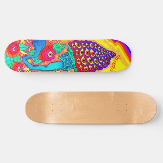 Polymorph Flowered Mushroom Psychedelic Skateboard (Horizontaal)