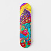 Polymorph Flowered Mushroom Psychedelic Skateboard (Voorkant)
