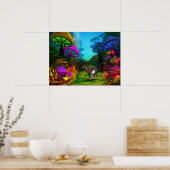 Polymorph Psychedelic Forest Poster (Keuken)