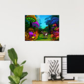 Polymorph Psychedelic Forest Poster (Thuiskantoor)