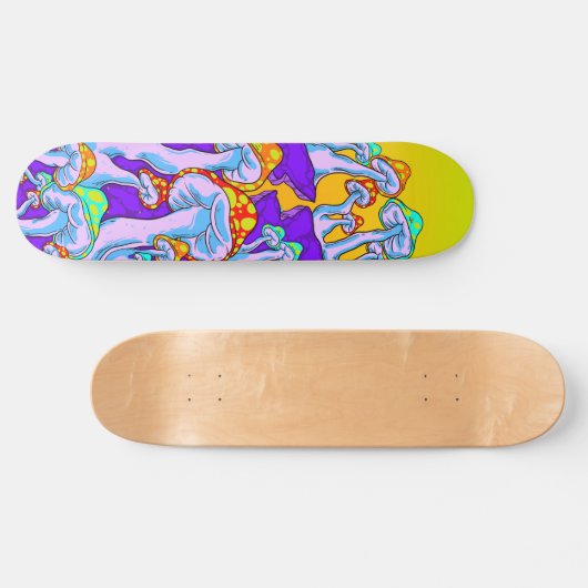 Polymorph Psychedelic Mushroom Mountain Skateboard (Horizontaal)