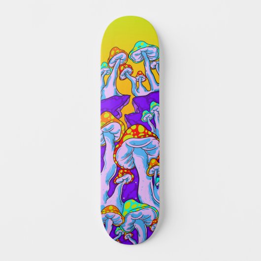 Polymorph Psychedelic Mushroom Mountain Skateboard (Voorkant)