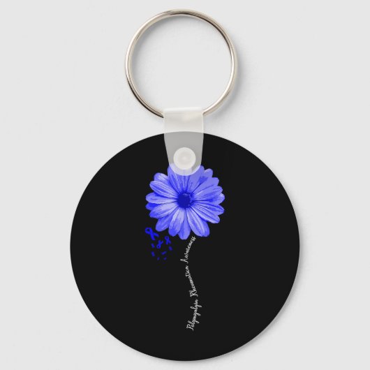 Polymyalgia rheumatica awareness warrior  sleutelhanger (Voorkant)