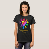Polymyalgia rheumatica bewustzijn handen t-shirt (Voorkant volledig)