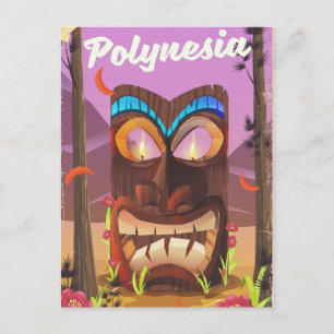 Polynesia Tiki-masker Briefkaart