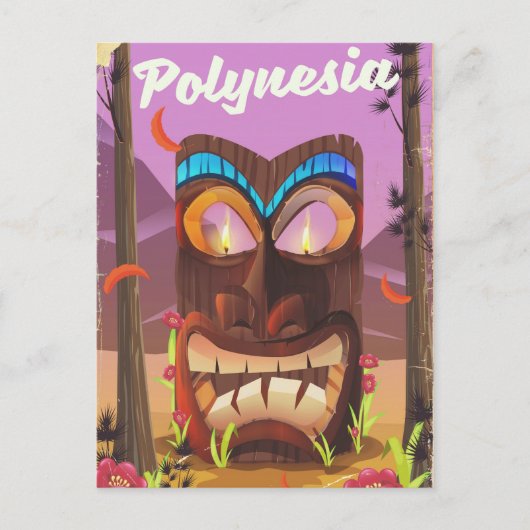 Polynesia Tiki-masker Briefkaart (Voorkant)