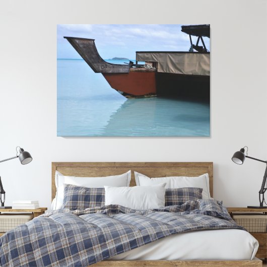 Polynesiaans boet- en eilandschilderCanvas Canvas Afdruk (Insitu (Slaapkamer))