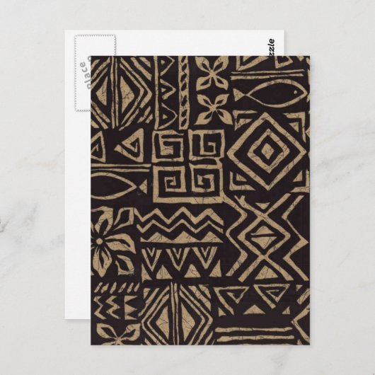 Polynesiaans Briefkaart van het Ontwerp (Voorkant / Achterkant)