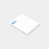 Polynesiaans Good Luck Blue Tiki Post-it® notes (Schuin)