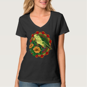 Polynesiaans Tribaal Mandala Flowers Animal Hawaii T-shirt