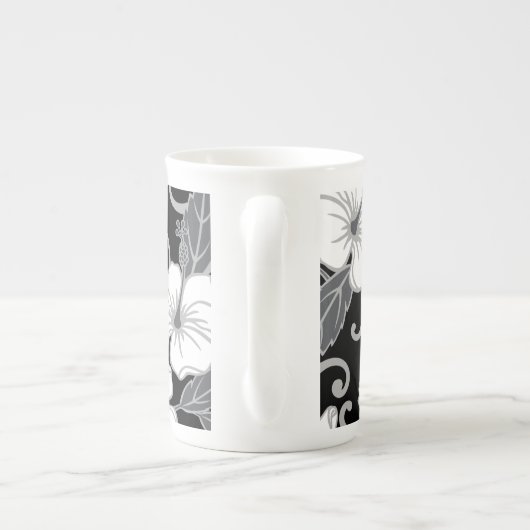 POLYNESIAANSE DROOM (ZWART) PORSELEIN KOP (Achterkant)