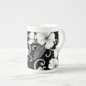 POLYNESIAANSE DROOM (ZWART) PORSELEIN KOP (Voorkant rechts)