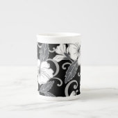 POLYNESIAANSE DROOM (ZWART) PORSELEIN KOP (Voorkant)