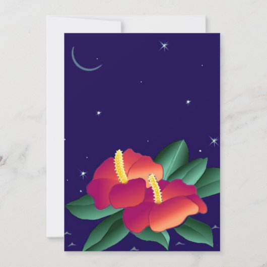 Polynesiaanse Floral Tiki - Uitnodiging voor tropi (Voorkant)