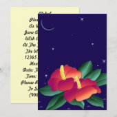 Polynesiaanse Floral Tiki - Uitnodiging voor tropi (Voorkant / Achterkant)