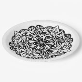 Polynesiaanse Maori-tattoo mandala etnische kunst Papieren Bordje (Gekanteld)