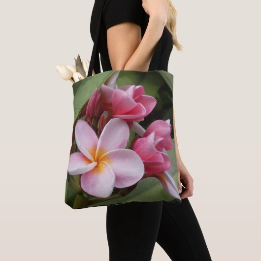 Polynesiaanse Plumeria-Canvas tas (Dichtbij)