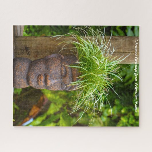 Polynesiaanse Samoa. Kerstgroeten Legpuzzel (Horizontaal)