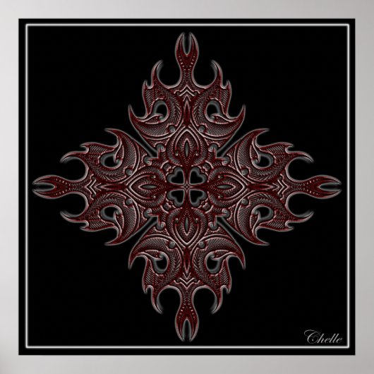 Polynesiaanse ster poster (Voorkant)