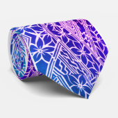 Polynesiaanse stijl Floral Pattern Dye Stropdas (Opgerold)